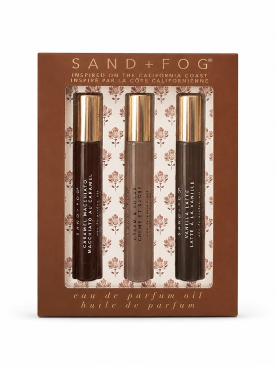 Sand + Fog Accessories - Sand + Fog Eau de Parfum Oil Trio — Brown & Cream Roller Set